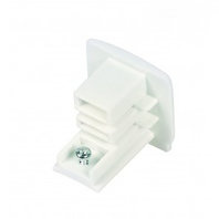 End plug  * 3 fase rail - wit